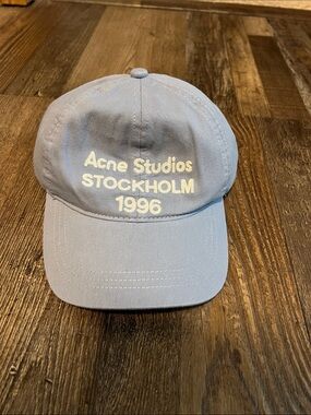 Acne Studios Light Blue Logo Cap